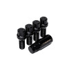 Vossen LUG-BL1425-30-BC - 30mm Lock Bolt - 14x1.25 - 17mm Hex - Cone Seat - Black (Set of 4)