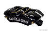 Wilwood 120-12160-BK - Caliper-Dynapro Low-Profile 5.25in Mount - Blk Pwd 1.12in Pistons .81in Disc