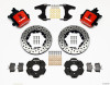 Wilwood 140-10208-DR - Combination Parking Brake Rear Kit 11.00in Drilled Red Civic / Integra Drum 2.46 Hub Offset