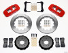 Wilwood 140-10830-R - AERO6 Front Hat Kit 14.00 Red 2005-2014 Mustang