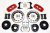 Wilwood 140-10949-DR - AERO4 Rear P-Brake Kit 14.00in Drilled Red Small Ford 2.50in Offset