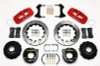 Wilwood 140-10947-DR - AERO4 Rear P-Brake Kit 14.00in Drilled Red Big Ford Old Style 2.36in Offset