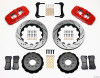 Wilwood 140-10830-DR - AERO6 Front Hat Kit 14.00 Drilled Red 2005-2014 Mustang