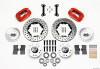 Wilwood 140-11012-DR - Forged Dynalite Front Kit 11.00in Drilled Red 82-92 Camaro//Firebird