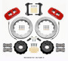 Wilwood 140-13887-R - AERO6 Front Hat Kit 15.00 Red 2015-Up Mustang w/Lines