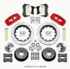 Wilwood 140-15053-DR - AERO6 Front Hub Kit 15.00 Drilled Red 67-69 Camaro 64-72 Nova Chevelle