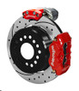 Wilwood 140-16164-DR - Forged Dynalite Rear Electronic Parking Brake Kit - Red Powder Coat Caliper - SRP D/S Rotor