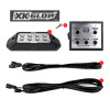 XKGLOW XK052001-4WA - XK Glow Strobe Pod Lights w/ Traffic Modes Ultra LEDs Multiple Modes + Solid On - White + Amber 4pc