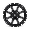 Fuel Wheels D538176593F - Dually Wheels 17X6.5 Maverick Dually D538 8 On 210 Black Milled 154.3 Bore 116 Offset 7 Spoke Front Dually Fuel Off Road Wheels
