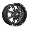 Fuel Wheels D53822829345 - Dually Wheels 22X8.3 Maverick Dually D538 8 On 210 Black Milled 154.3 Bore -246 Offset 7 Spoke Outer Dually Fuel Off Road Wheels
