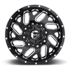 Fuel Wheels D581208292 - Dually Wheels 20X8.25 Triton Dually D581 8 On 200 Gloss Black Milled 142 Bore 105 Offset Mesh Spoke Front Dually Fuel Off Road Wheels