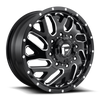 Fuel Wheels D58122828D - Dually Wheels 22X8.25 Triton Dually D581 8 On 165.1 Gloss Black Milled 121.5 Bore 105 Offset Mesh Spoke Front Dually Fuel Off Road Wheels