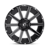 Fuel Wheels D61518902645 - Aluminum Wheels 18X9 Contra D615 5 On 114.3/5 On 127 Gloss Black/Milled 78.1 Bore -12 Offset Multi Spoke Fuel Off Road Wheels