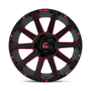 Fuel Wheels D64320002647 - Aluminum Wheels 20X10 Contra D643 5 On 114.3/5 On 127 Gloss Red/Milled 78.1 Bore -18 Offset Multi Spoke Fuel Off Road Wheels