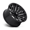 Fuel Wheels D67320828D45 - Dually Wheels 20X8.25 Blitz Dually D673 8 On 165.1 Gloss Black Milled 121.5 Bore -265 Offset Multi Spoke Outer Dually Fuel Off Road Wheels