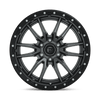 Fuel Wheels D68020008447 - Aluminum Wheels 20X10 Rebel D680 6 On 139.7 Matte Gunmetal Gray Black Bead Ring 106.1 Bore -18 Offset Fuel Off Road Wheels