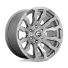 Fuel Wheels D69320008447 - Aluminum Wheels 20X10 Blitz D693 6 On 139.7 Brushed Gunmetal Gray Tinted Clear 106.1 Bore -18 Offset Multi Spoke Fuel Off Road Wheels