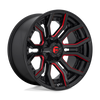 Fuel Wheels D71220009847 - D712 Rage 20X10 Gloss Black Red Tinted Clear
