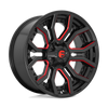 Fuel Wheels D71222005747 - D712 Rage 22X10 Gloss Black Red Tinted Clear