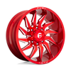 Fuel Wheels D74520005647 - Aluminum Wheels 20X10 Saber D745 5 On 150 Candy Red Milled 110.2 Bore -18 Offset Fuel Off Road Wheels