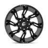 Fuel Wheels D74720008447 - Aluminum Wheels 20X10 Lockdown D747 6 On 139.7 Gloss Black Milled 106.1 Bore -18 Offset 39.9 Lbs Fuel Off Road Wheels