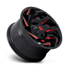 Fuel Wheels D75522002647 - Aluminum Wheels 22X10 Reaction D755 5 On 114.3/5 On 127 Gloss Black Milled Red Tint 78 Bore -18 Offset Fuel Off Road Wheels
