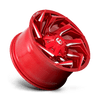 Fuel Wheels D75418908250 - Aluminum Wheels 18X9 Reaction D754 8 On 165.1 Candy Red Milled 125.1 Bore 1 Offset Fuel Off Road Wheels