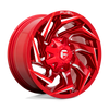 Fuel Wheels D75420001847 - Aluminum Wheels 20X10 Reaction D754 8 On 180 Candy Red Milled 124.3 Bore -18 Offset Fuel Off Road Wheels