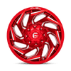 Fuel Wheels D75420001847 - Aluminum Wheels 20X10 Reaction D754 8 On 180 Candy Red Milled 124.3 Bore -18 Offset Fuel Off Road Wheels
