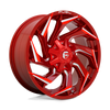Fuel Wheels D75420908257 - Aluminum Wheels 20X9 Reaction D754 8 On 165.1 Candy Red Milled 125.1 Bore 20 Offset Fuel Off Road Wheels