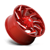 Fuel Wheels D75420908257 - Aluminum Wheels 20X9 Reaction D754 8 On 165.1 Candy Red Milled 125.1 Bore 20 Offset Fuel Off Road Wheels