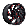 Fuel Wheels D75520908257 - Aluminum Wheels 20X9 Reaction D755 8 On 165.1 Gloss Black Milled Red Tint 125.1 Bore 20 Offset Fuel Off Road Wheels