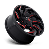 Fuel Wheels D75520908257 - Aluminum Wheels 20X9 Reaction D755 8 On 165.1 Gloss Black Milled Red Tint 125.1 Bore 20 Offset Fuel Off Road Wheels