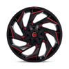 Fuel Wheels D75520908257 - Aluminum Wheels 20X9 Reaction D755 8 On 165.1 Gloss Black Milled Red Tint 125.1 Bore 20 Offset Fuel Off Road Wheels