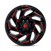 Fuel Wheels D75520909850 - Aluminum Wheels 20X9 Reaction D755 6 On 135/6 On 139.7 Gloss Black Milled Red Tint 106.1 Bore 1 Offset Fuel Off Road Wheels