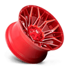 Fuel Wheels D77122202647 - Aluminum Wheels 22X12 Twitch D771 5 On 114.3/5 On 127 Candy Red Milled 78 Bore -44 Offset Fuel Off Road Wheels