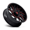 Fuel Wheels D7792070A544 - D779 Runner Utv 20X7 Gloss Black Milled Candy Red