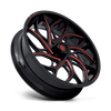 Fuel Wheels D7792470A544 - D779 Runner Utv 24X7 Gloss Black Milled Candy Red