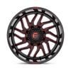 Fuel Wheels D80820001847 - Aluminum Wheels 20X10 Hurricane D808 8 On 180 Gloss Black/Red Milled 124.2 Bore -18 Offset Fuel Off Road Wheels