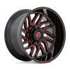 Fuel Wheels D80820901857 - Aluminum Wheels 20X9 Hurricane D808 8 On 180 Gloss Black/Red Milled 124.2 Bore 20 Offset Fuel Off Road Wheels
