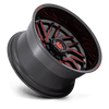 Fuel Wheels D80820901857 - Aluminum Wheels 20X9 Hurricane D808 8 On 180 Gloss Black/Red Milled 124.2 Bore 20 Offset Fuel Off Road Wheels