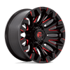 Fuel Wheels D82920001847 - Aluminum Wheels 20X10 Quake D829 8 On 180 Gloss Black Milled Red 124.2 Bore -18 Offset Fuel Off Road Wheels