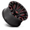 Fuel Wheels D82920001847 - Aluminum Wheels 20X10 Quake D829 8 On 180 Gloss Black Milled Red 124.2 Bore -18 Offset Fuel Off Road Wheels