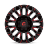 Fuel Wheels D82920008247 - Aluminum Wheels 20X10 Quake D829 8 On 165.1 Gloss Black Milled Red 125.1 Bore -18 Offset Fuel Off Road Wheels