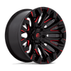 Fuel Wheels D82920008447 - Aluminum Wheels 20X10 Quake D829 6 On 139.7 Gloss Black Milled Red 106.1 Bore -18 Offset Fuel Off Road Wheels