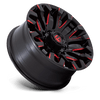 Fuel Wheels D82920908250 - Aluminum Wheels 20X9 Quake D829 8 On 165.1 Gloss Black Milled Red 125.1 Bore 1 Offset Fuel Off Road Wheels