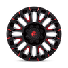 Fuel Wheels D82920908250 - Aluminum Wheels 20X9 Quake D829 8 On 165.1 Gloss Black Milled Red 125.1 Bore 1 Offset Fuel Off Road Wheels