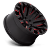 Fuel Wheels D82920907550 - Aluminum Wheels 20X9 Quake D829 5 On 127 Gloss Black Milled Red 71.5 Bore 1 Offset Fuel Off Road Wheels