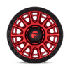 Fuel Wheels D83417858457 - Aluminum Wheels 17X8.5 Cycle D834 6 On 139.7 Candy Red/Black Ring 106.1 Bore 25 Offset Fuel Off Road Wheels