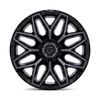 Fuel Wheels FC854BT22108718N - Flux 22X10 Gloss Black Brushed Face With Gray Tint